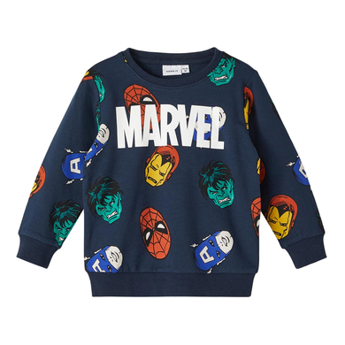 name it Långärmad skjorta Marvel Nmmniks Dark Sapphire