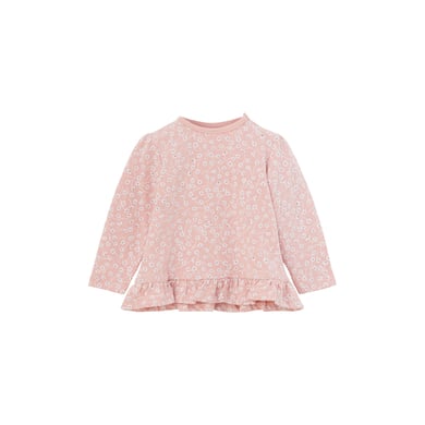 s. Olive r T-shirt manches longues fleur rose