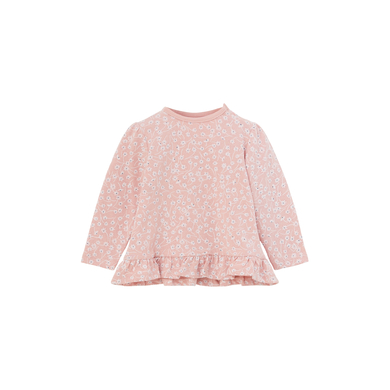 s. Olive r T-shirt manches longues fleur rose
