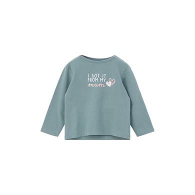 s. Olive r T-shirt manches longues cœurs bleu green