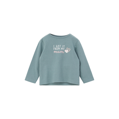 s. Olive r T-shirt manches longues cœurs bleu green