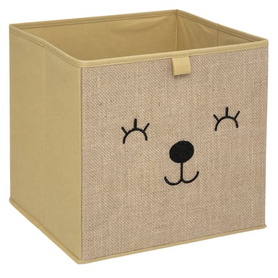 atmosphera Bac de rangement enfant animal jute 30x30 cm