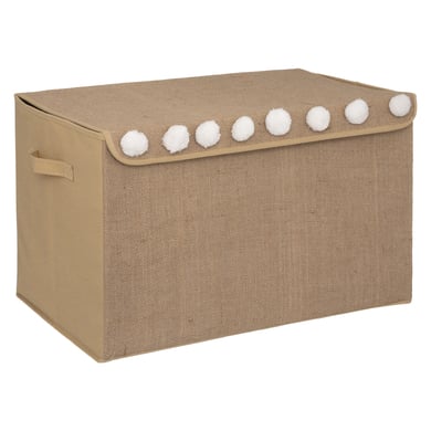 atmosphera Coffre enfant pompons jute