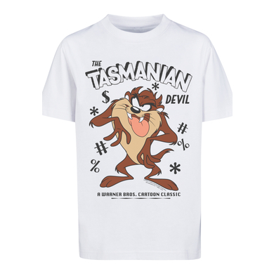 F4NT4STIC T-Shirt Looney Tunes Taz Vintage Tasmanian Devil Cartoon weiß
