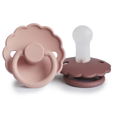 Image of FRIGG Ciuccio in silicone Daisy, Blush /Woodchuck 6-18 mesi059