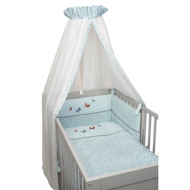 BeBes Collection Parure de lit enfant papillon mousseline menthe 3 pièces 100x135 cm