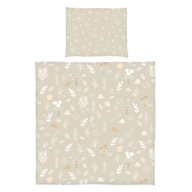 SONNE Parure de lit enfant taupe 80x80 cm