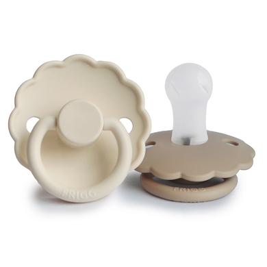 FRIGG Ciuccio in silicone Daisy, Cream /Croissant 0-6 mesi
