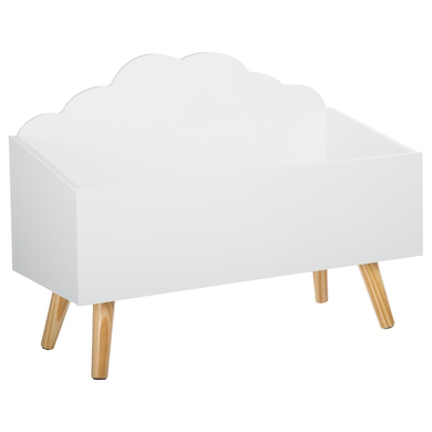 atmosphera Coffre de rangement enfant nuage bois blanc