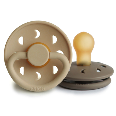 FRIGG Sucettes Moon Phase 0-6 mois PP Croissant/Portobello lot de 2