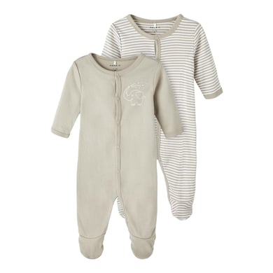 name it Combinaison pyjama bébé London Fog lot de 2