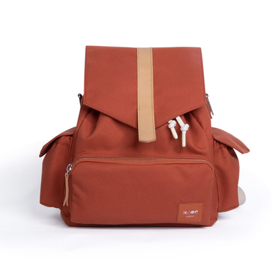 KAOS Sac à langer Ransel terracotta/naturel