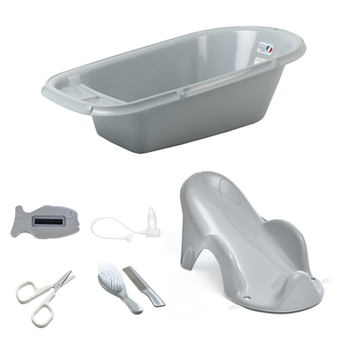 Thermobaby® Set de bain enfant 1er âge Luxe gris charme