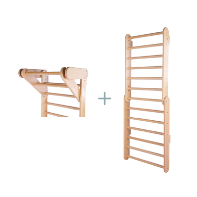 Image of kindsgard Barre da parete montessori incl. braccio laterale klatrestik, legno059