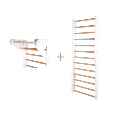 kindsgard Barre da parete montessori incl. braccio laterale klatrestik, bicolor