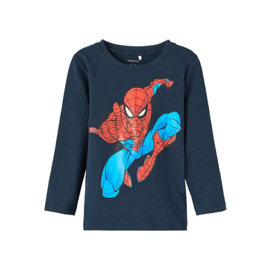 name it Långärmad skjorta Spider man Nmmoktav Dark Sapphire