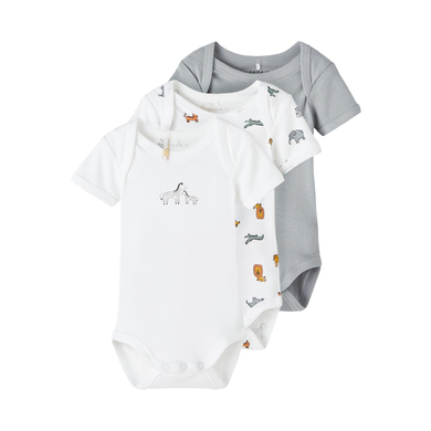 name it Body manches courtes pack de 3 Quarry