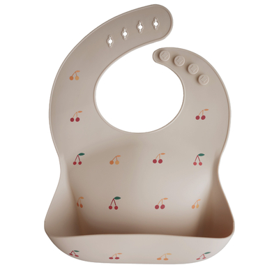 Image of mushie Bavaglino in silicone Ciliegie beige059