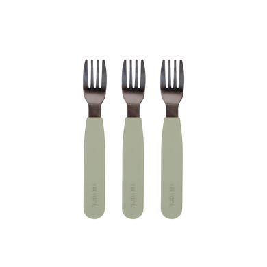 Levně Filibabba Silikonové vidličky v balení po 3 kusech - zelené