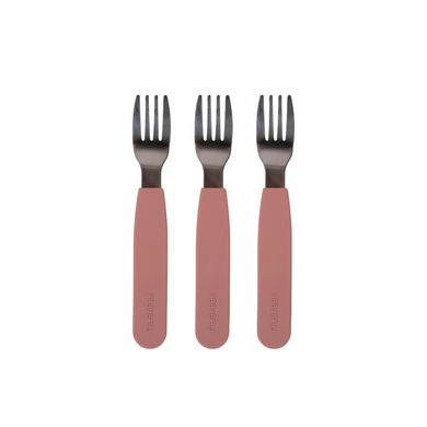 Levně Filibabba Silikonové vidličky v balení po 3 kusech - růžové
