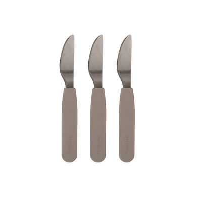 Filibabba Pack de 3 couteaux en silicone - Warm Grey