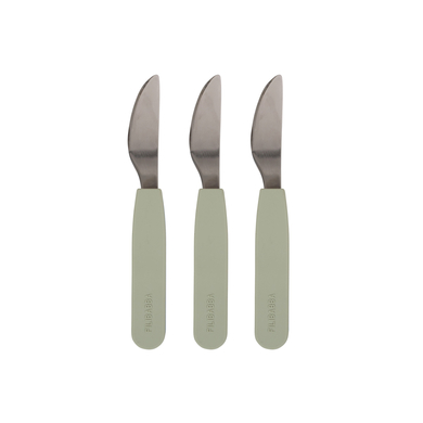 Filibabba Pack de 3 couteaux en silicone - Vert