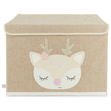 bieco Boîte de rangement enfant renne Ella, naturel