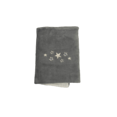 Levně Be Be 's Collection Cuddle Blanket PlyĹˇovĂˇ deka Star Grey 75 x 100 cm