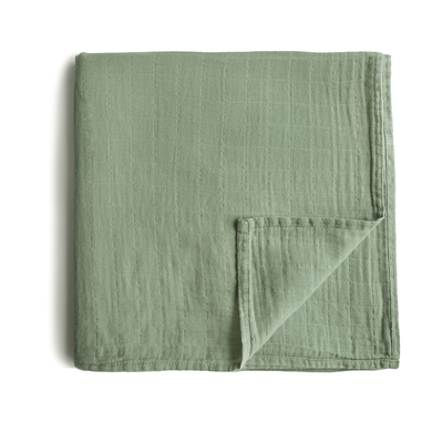 mushie Inslagsduk av muslin Sage 120 x120 cm