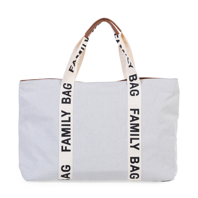 CHILDHOME Sac à langer Family Bag Signatur Canvas offwhite