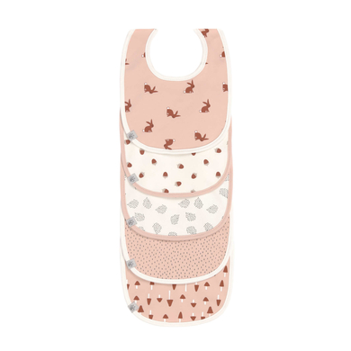 Lässig Bavoir bébé scratch Little Forest lapin lot de 5