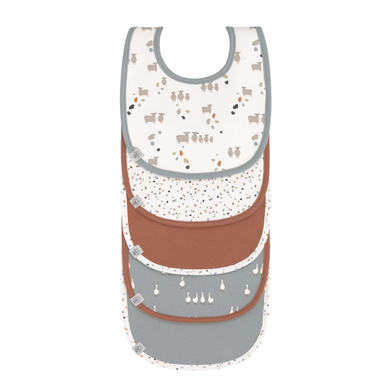 Lässig Bavoir bébé scratch Tiny Farmer mouton bleu lot de 5