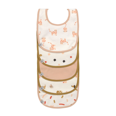 Lässig Bavoir bébé scratch Little Mateys Spicy Orange lot de 5