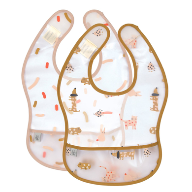 Lässig Bavoir bébé scratch récupérateur lavable Little Mateys Spicy orange lot de 2