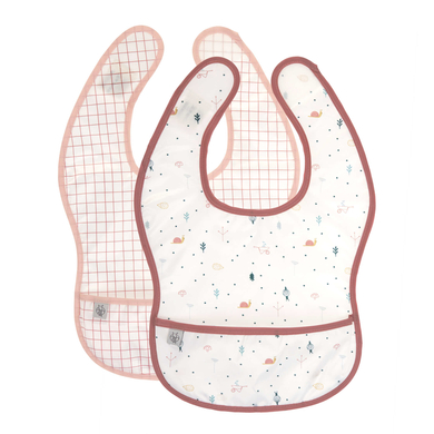 Lässig Bavoir bébé scratch récupérateur Garden Explorer escargot lot de 2