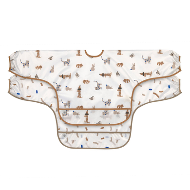 Lässig Bavoir bébé manches récupérateur Little Mateys bleu royal lot de 2