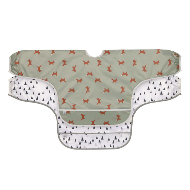 Lässig Bavoir bébé manches récupérateur Little Forest renard lot de 2