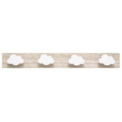 atmosphera Patère enfant nuages bois blanc 55x7 cm