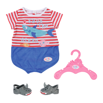 Image of Zapf Creation BABY born® Bath Pigiama e zoccoli blu 43cm