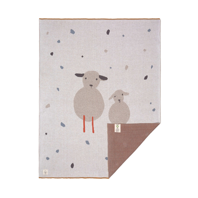 Image of LÄSSIG Coperta per neonati lavorata a maglia Tiny Farmer Sheep 80 x 100 cm