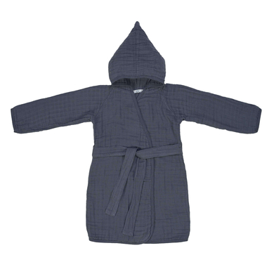 LÄSSIG Peignoir de bain enfant mousseline navy