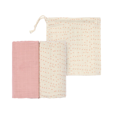 LÄSSIG Langes enfant L rose 80x80 cm lot de 2