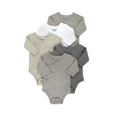 kindsgard Body cache-coeur trunder manches longues gris lot de 5