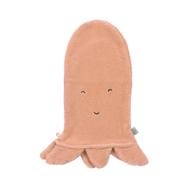 LÄSSIG Gant de toilette de jeu pieuvre rose