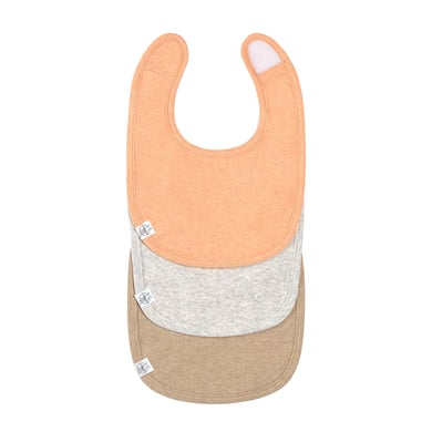 Image of Lässig Bavaglino neonato, 3 pz, albicocca/grigio chiaro/beige059