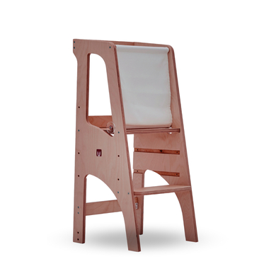 Bianconiglio Kids Torre montessoriana EVO BIO con protezione anticaduta KidSafe, laccato naturale