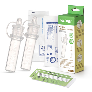 haakaa® Collecteur de colostrum, set de 2, emballage stérile