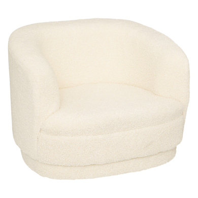 atmosphera Fauteuil enfant bouclette peluche blanc