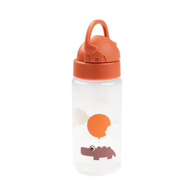 Done By Deer Borraccia Con Cannuccia Happy Clouds Papaya – 350 Ml – Con Cannuccia E Inserto Di Riserva – Ø 6,5 X H 20 Cm – 100% Pp, Boccaglio: 100% Silicone Entrambi In Qualità Alimentare-image