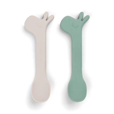 Done by Deer™ Cuillères enfant silicone Lalee vert lot de 2